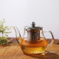 Kahve Çay Yaprak Pişirme Cam Çaydanlık
